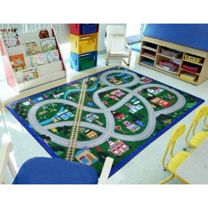 Joy Carpets Rugs Kid Essentials 1629-01 My Community Helpers Multi
