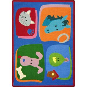 Joy Carpets Rugs Kid Essentials 1716-01 My Favorite Animals Multi