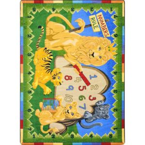 Joy Carpets Rugs Kid Essentials 1470-01 Number's Rule Multi
