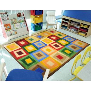 Joy Carpets Rugs Kid Essentials 1530-03 Off Balance Neutrals