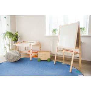 Joy Carpets Rugs Kid Essentials 1973-02 On the Border Softs blue