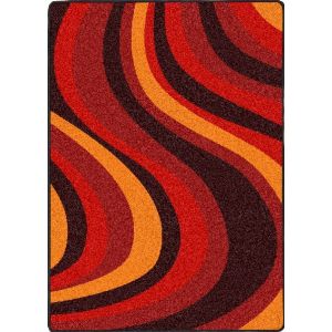 Joy Carpets Rugs Kid Essentials 1563-02 On the Curve Red