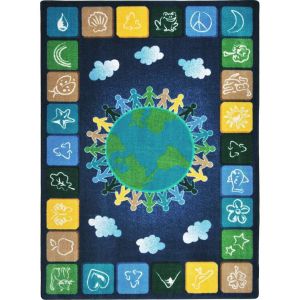 Joy Carpets Rugs Kid Essentials 1745-03 One World Neutrals