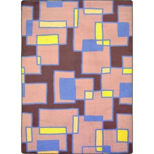 Joy Carpets Rugs Kid Essentials 1711-02 Outside the Box Grape