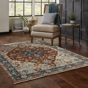 Oriental Weavers Rugs ABERDEEN ABERD 1143h Red/ Blue