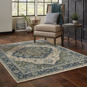 Oriental Weavers Rugs ABERDEEN ABERD 51g Blue/ Beige