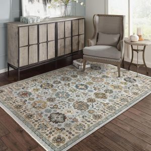 Oriental Weavers Rugs ABERDEEN ABERD 561w Blue/ Ivory