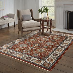 Oriental Weavers Rugs ABERDEEN ABERD 562r Red/ Ivory