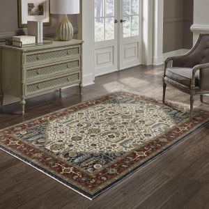 Oriental Weavers Rugs ABERDEEN ABERD 752w Ivory/ Red