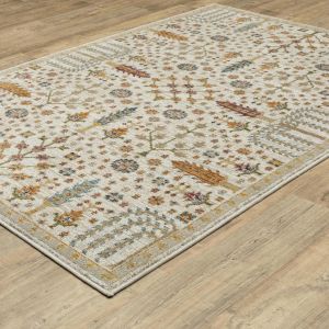 Oriental Weavers Rugs ANDORRA ANR 2449b Ivory/ Multi