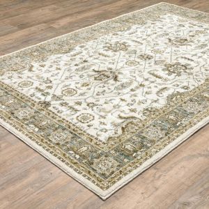Oriental Weavers Rugs ANDORRA ANR 9537p Ivory/ Blue