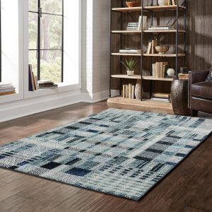 Oriental Weavers Rugs ATLAS ALS 752b Blue/ Blue
