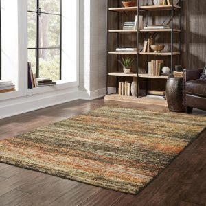 Oriental Weavers Rugs ATLAS ALS 8037c Gold/ Charcoal