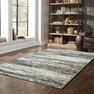 Oriental Weavers Rugs ATLAS ALS 8037g Ash/ Charcoal