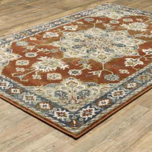 Oriental Weavers Rugs BRANSON BRANS br04a Rust/ Beige
