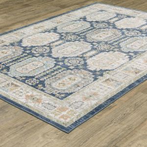 Oriental Weavers Rugs CAVETT CAVET cav07 Blue/ Gold