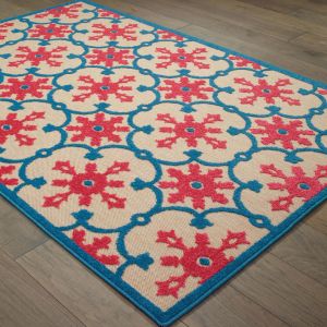 Oriental Weavers Rugs CAYMAN CAY 190l Sand/ Pink