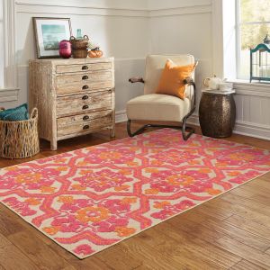 Oriental Weavers Rugs CAYMAN CAY 2541v Sand/ Pink