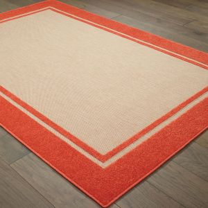 Oriental Weavers Rugs CAYMAN CAY 5594q Sand/ Orange