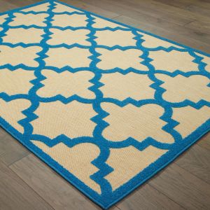 Oriental Weavers Rugs CAYMAN CAY 660l Sand/ Blue