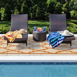 Oriental Weavers Rugs CAYMAN CAY 660o Sand/ Orange