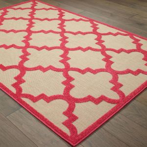 Oriental Weavers Rugs CAYMAN CAY 660p Sand/ Pink
