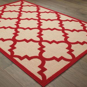 Oriental Weavers Rugs CAYMAN CAY 660r Sand/ Red