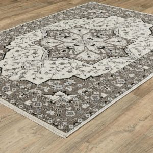 Oriental Weavers Rugs CHAMBERLAIN CHAMB ch09a Ivory/ Grey