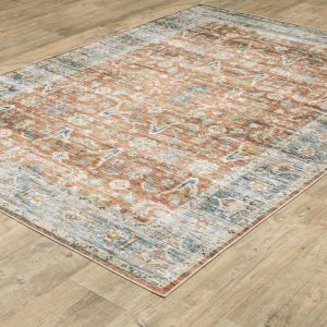 Oriental Weavers Rugs CHARLESTON CHARL cha04 Rust/ Blue