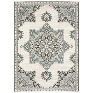 Oriental Weavers Rugs ELLINGTON ELLIN ell01 Ivory/ Blue