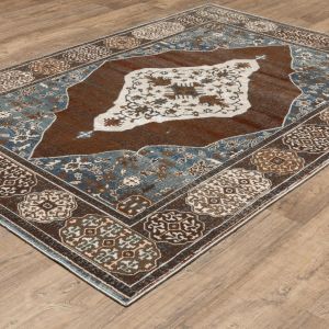 Oriental Weavers Rugs ELLINGTON ELLIN ell06 Rust/ Blue