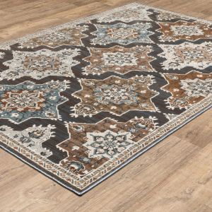 Oriental Weavers Rugs ELLINGTON ELLIN ell07 Blue/ Rust