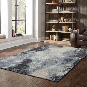 Oriental Weavers Rugs EVOLUTION EVL 8000b Navy/ Ivory