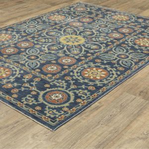 Oriental Weavers Rugs FRANCESCA FRANC fr11b Blue/ Rust