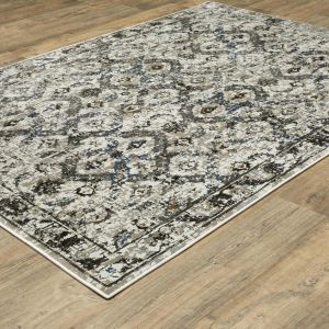 Oriental Weavers Rugs GEMINI GEMIN 1003e Charcoal/ Grey