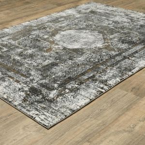 Oriental Weavers Rugs GEMINI GEMIN 90o Charcoal/ Grey