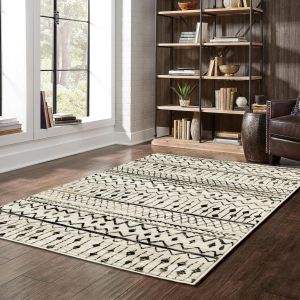 Oriental Weavers Rugs GEORGIA GEORG 8826e Ivory/ Black