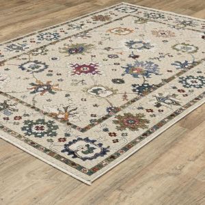 Oriental Weavers Rugs HASTINGS HASTN ha01w Ivory/ Multi