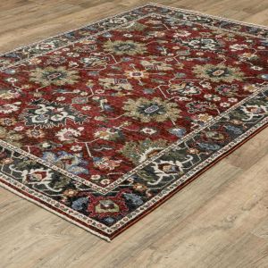 Oriental Weavers Rugs HASTINGS HASTN ha03v Red/ Multi