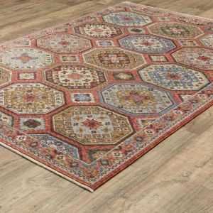 Oriental Weavers Rugs HASTINGS HASTN ha05r Pink/ Multi