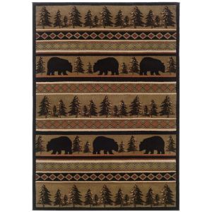 Oriental Weavers Rugs HUDSON HUD 1066a Black/ Beige