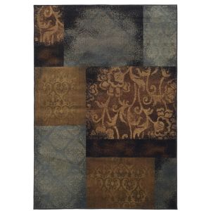 Oriental Weavers Rugs HUDSON HUD 4878b Blue/ Brown