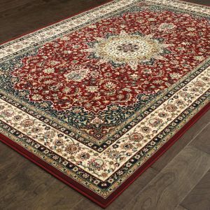Oriental Weavers Rugs KASHAN KSH 119n Red/ Ivory