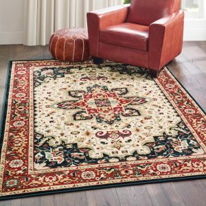 Oriental Weavers Rugs KASHAN KSH 96w Red/ Ivory