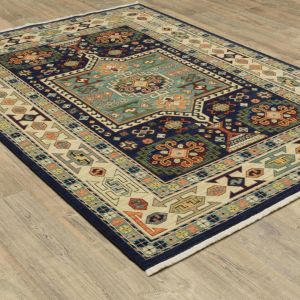 Oriental Weavers Rugs LILIHAN LILIH 41h Blue/ Ivory