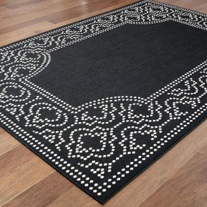 Oriental Weavers Rugs MARINA MAI 1247k Black/ Ivory