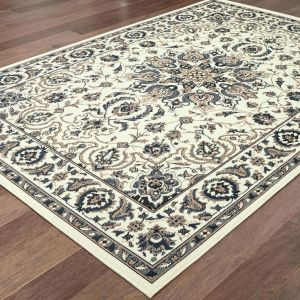 Oriental Weavers Rugs MARINA MAI 1248w Ivory/ Navy