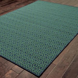 Oriental Weavers Rugs MERIDIAN MEI 1634q Navy/ Green