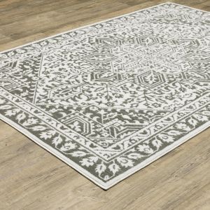 Oriental Weavers Rugs MONTECITO MONTC 1101w Grey/ White