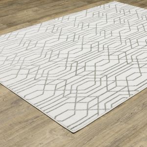 Oriental Weavers Rugs MONTECITO MONTC 4158w White/ Grey